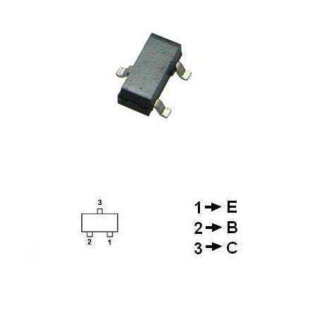 Tranzistor SMD PNP de semnal mic BC857B