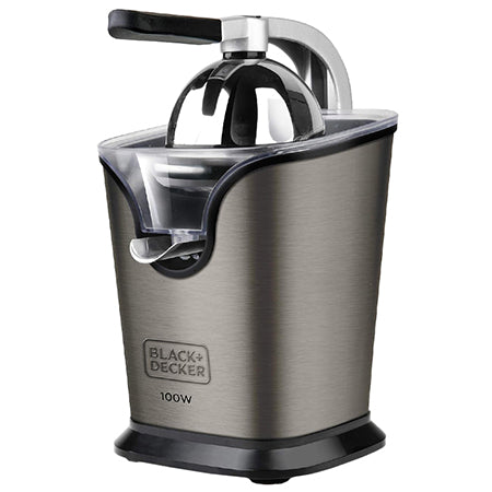 Storcător citrice 100 W, inox, recipient 250 ml, antipicurare, Black&Decker BD-BXCJ100E