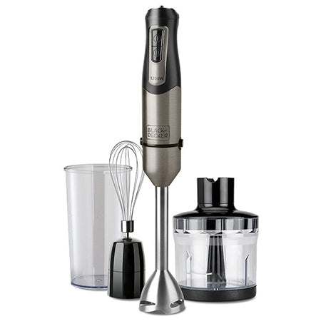 Mixer vertical inox 1200 W, bol și tocător, ușor de curățat Black&Decker BD-BXHBA1200E