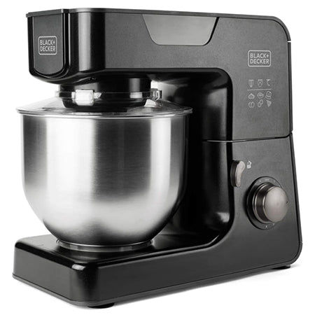 Robot bucătărie multifuncțional 1000 W, 5,2 litri, 8 viteze, bol inox Black&Decker BD-BXKM1000E