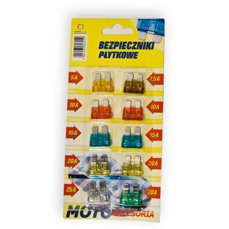 Set de siguranțe auto MIDI 5 A-30 A cu 10 bucăți BEZ4006