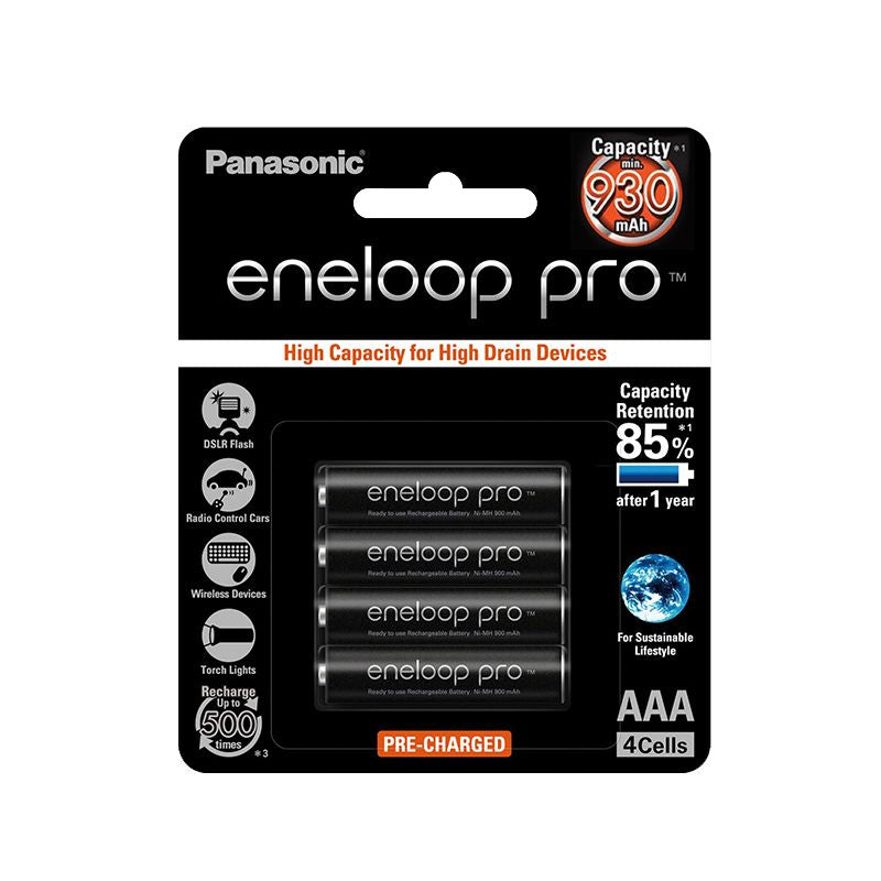 Acumulatori AAA 930 mAh Eneloop Pro Panasonic BK-4HCCE