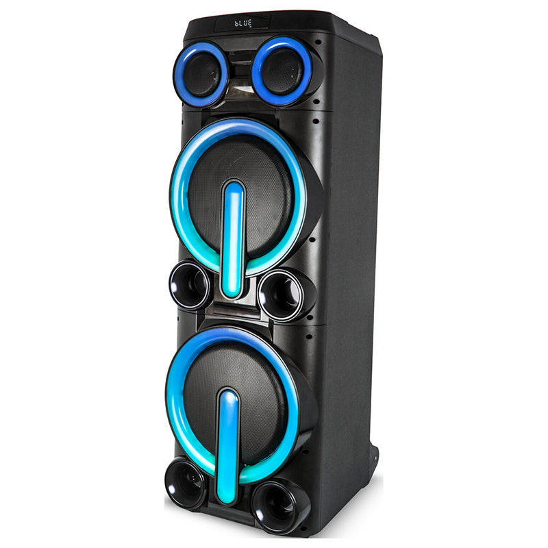 Boxă portabilă 2×10" Bluetooth/AUX/USB + microfon wireless UHF Ibiza Sound BOMBMASTER