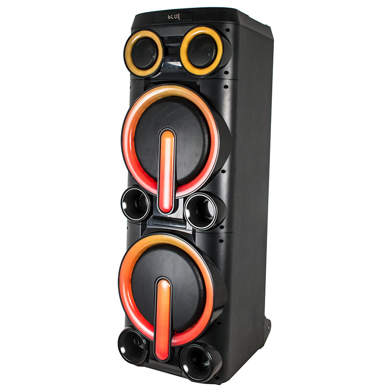 Boxă portabilă 2×10" Bluetooth/AUX/USB + microfon wireless UHF Ibiza Sound BOMBMASTER