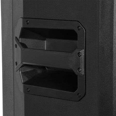 Boxă activă 250 W RMS 2×15" cu Bluetooth, USB, SD, FM, LED BoomTone DJ BOOBS215ALED