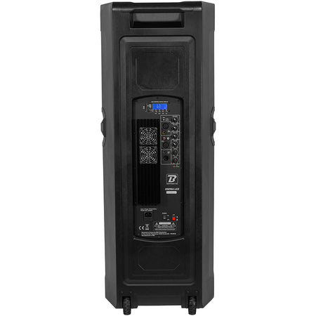 Boxă activă 250 W RMS 2×15" cu Bluetooth, USB, SD, FM, LED BoomTone DJ BOOBS215ALED