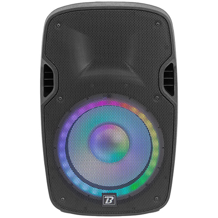 Set boxe LED 2×12" cu stative și microfon, USB/SD/BT, BoomTone DJ BOOPS212ALED