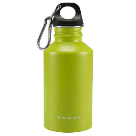 Bidon cu închidere ermetică, inox, verde, 500 ml, agățător - Beper BP102003