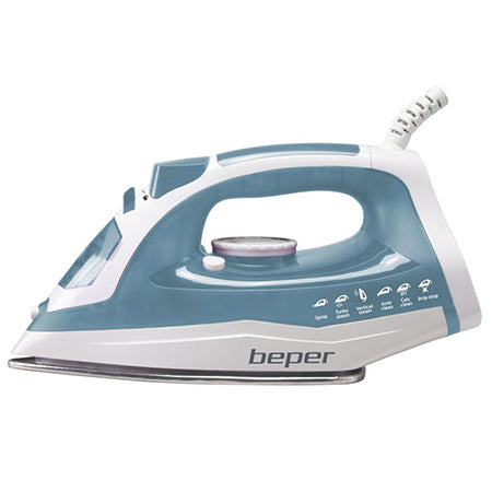 Fier de călcat cu abur 2400 W, talpă oțel inoxidabil, rezervor 280 ml Beper BP204002