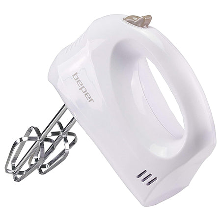 Mixer de mână cu 5 viteze, 150 W, accesorii lavabile, alb Beper BP304