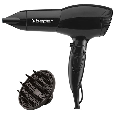 Uscător de păr 2000 W Turbo Touch cu 2 viteze, difuzor volum, Beper BP40979