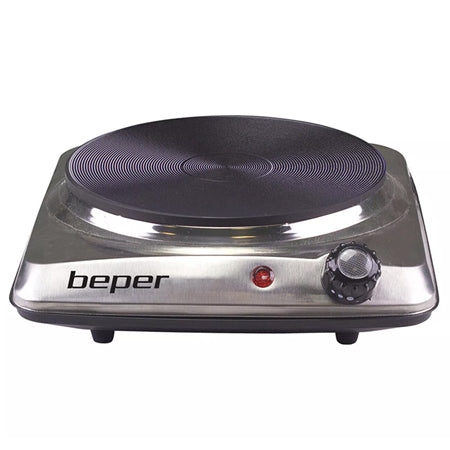 Plită electrică cu placă din fontă, 1500 W, 18,5 cm, termostat reglabil, Beper BP90820