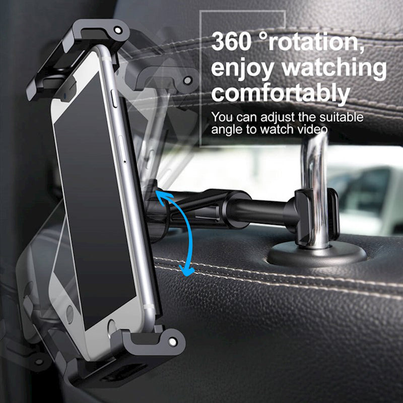 Suport tetieră auto pentru smartphone și tabletă, reglabil 360°, Baseus BRA006883