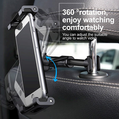 Suport tetieră auto pentru smartphone și tabletă, reglabil 360°, Baseus BRA006883