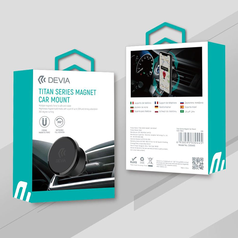 Suport telefon auto prindere ventilație magnetic, Devia BRA007396