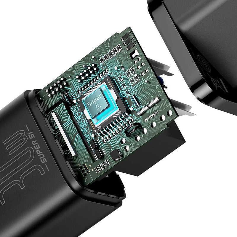Încărcător rețea USB-C Super Fast Charge PD 30W negru Baseus BRA011819