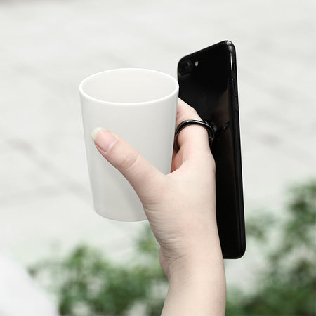 Inel suport magnetic negru, rotativ, universal pentru smartphone Baseus BRA013911