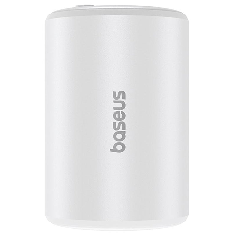 Pompa portabilă aer PocketGo alb cu funcție felinar, accesorii camping Baseus BRA014059