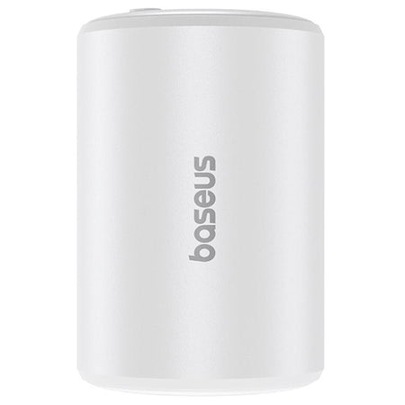 Pompa portabilă aer PocketGo alb cu funcție felinar, accesorii camping Baseus BRA014059