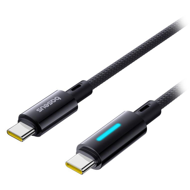 Cablu USB-C la USB-C 100W 2 m negru cu buton control Baseus BRA014411