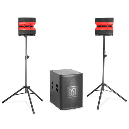 Kit 2.1 Subwoofer 18''/46cm + 2 Sateliti 4''/10cm 1200w Rms
