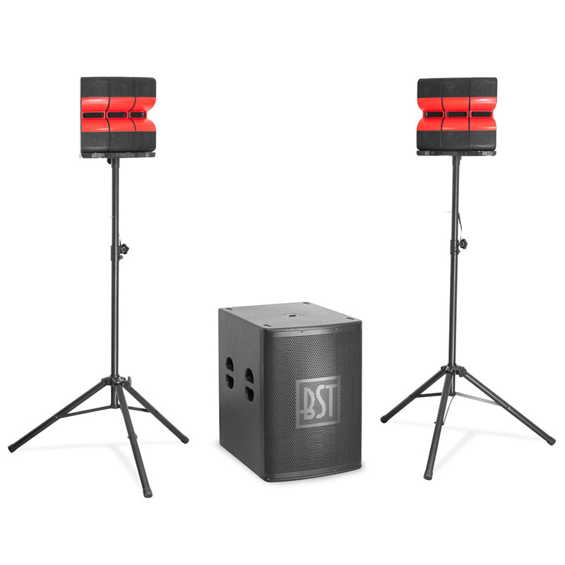 Kit 2.1 Subwoofer 18''/46cm + 2 Sateliti 4''/10cm 1200w Rms