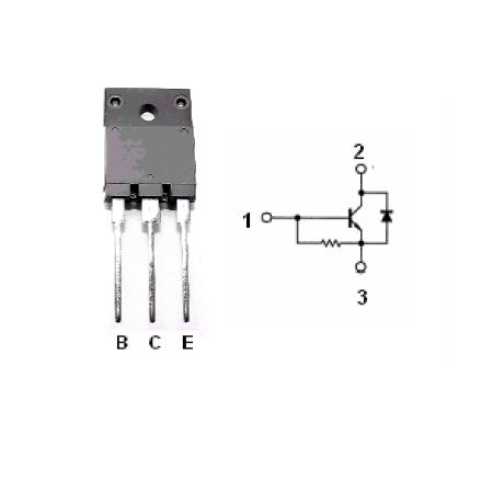 Tranzistor NPN comutare 12 A 45 W cu diodă de protecție BU2525DX