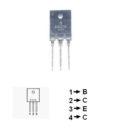 Tranzistor NPN 12A 45W izolat cu diodă de protecție BU2527DX
