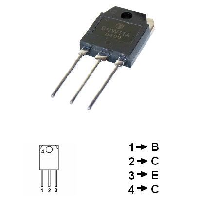 Tranzistor NPN 1000V 5A 100W pentru aplicații de putere BUW11A
