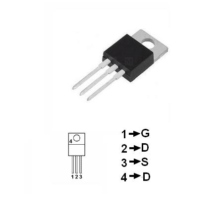 Tranzistor MOSFET de putere canal N 600V 4A 75W 2Ω BUZ90A