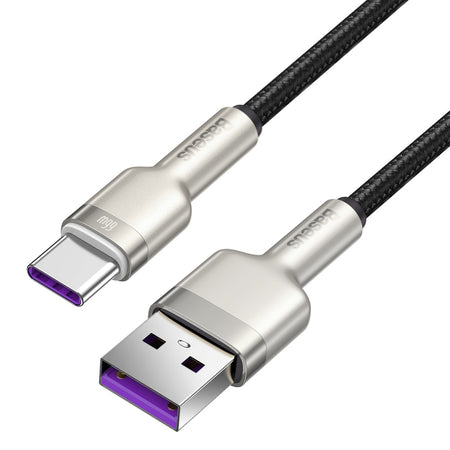 Cablu USB-A la USB-C Cafule de 1 m din nailon împletit Baseus CAKF000101