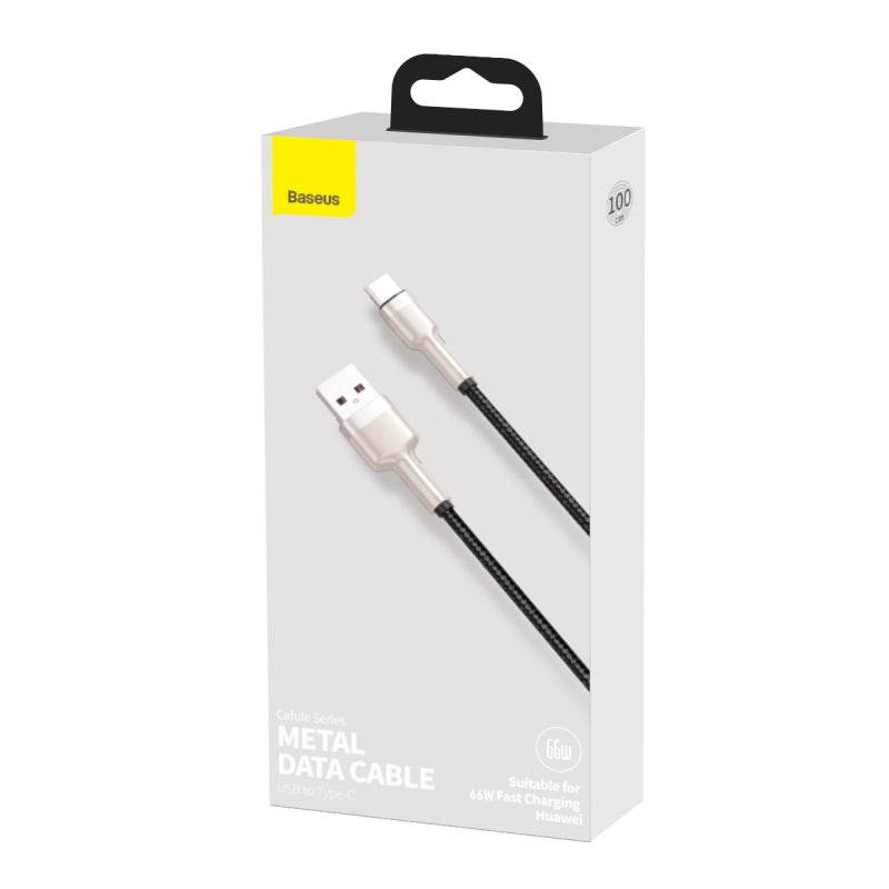 Cablu USB-A la USB-C Cafule de 1 m din nailon împletit Baseus CAKF000101
