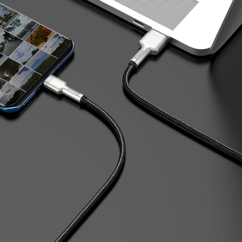 Cablu USB-A la USB-C Cafule de 1 m din nailon împletit Baseus CAKF000101