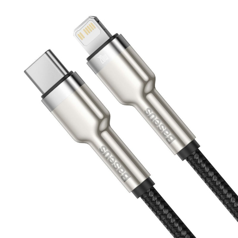 Cablu USB-C la Lightning cu încărcare rapidă PD 20 W și lungime 0,25 m Baseus CATLJK-01
