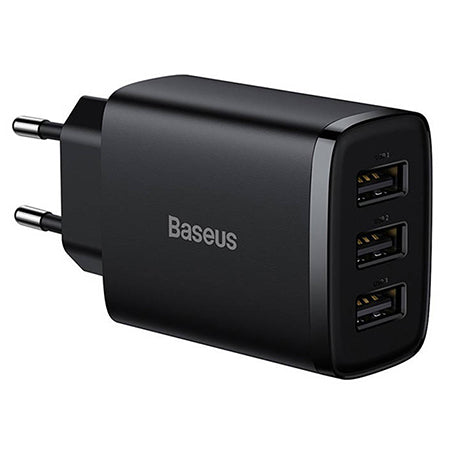 Încărcător de rețea cu 3 porturi USB-A de 17 W Baseus CCXJ020101