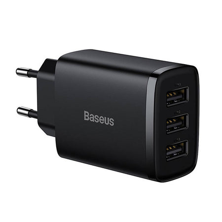 Încărcător de rețea cu 3 porturi USB-A de 17 W Baseus CCXJ020101