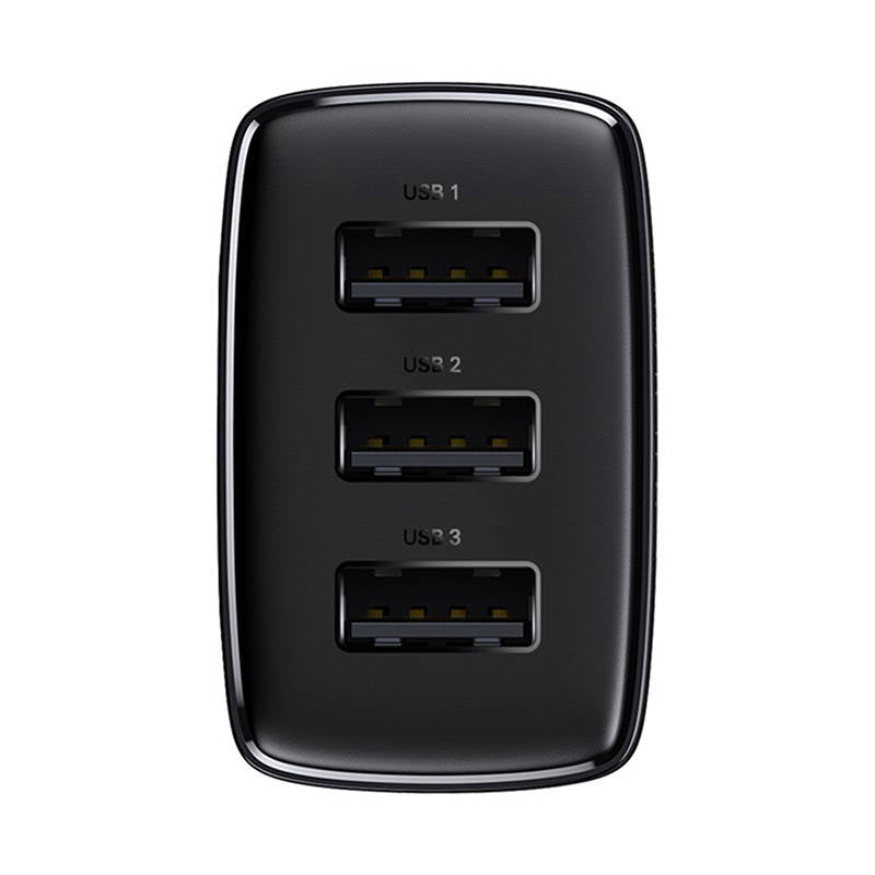 Încărcător de rețea cu 3 porturi USB-A de 17 W Baseus CCXJ020101