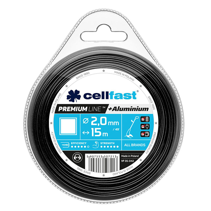 Fir pătrat pentru motocoasă 2,0 mm 15 m blister CELLFAST CF35042