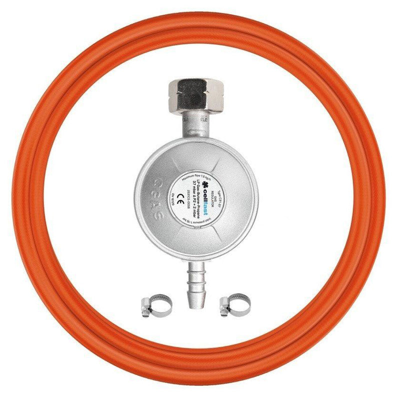 Set reductor gaz cu furtun 2 m și coliere CELLFAST CF52505