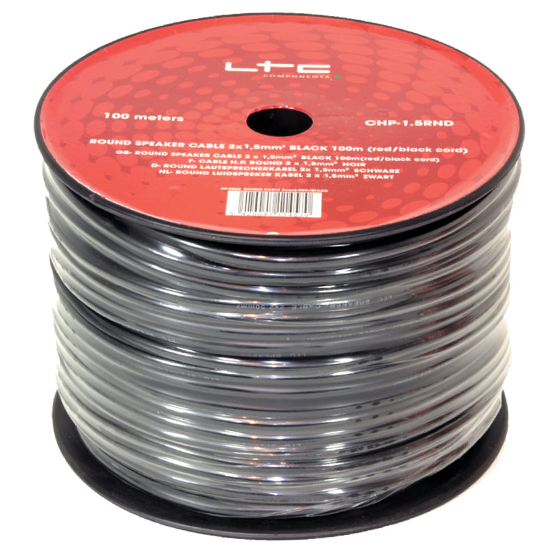 Cablu Difuzor Rotund 2x1.5mm 100m Negru