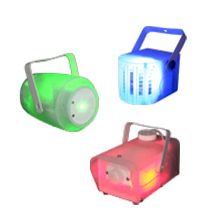 Set 3 efecte LED cu mașină de fum, laser și efect Derby RGBW Ibiza Light CLEAR-PACK