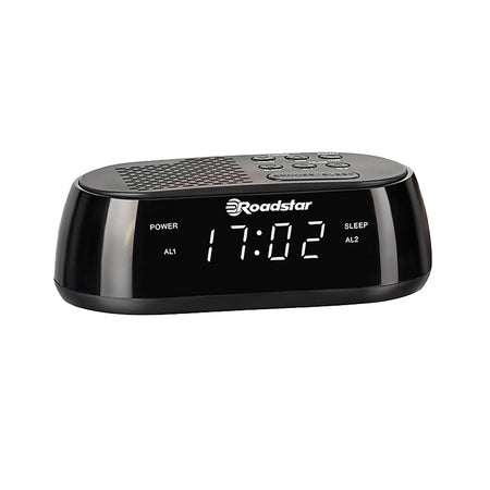 Ceas deșteptător cu radio FM PLL, funcționare analogică, portabil, Roadstar CLR-2477