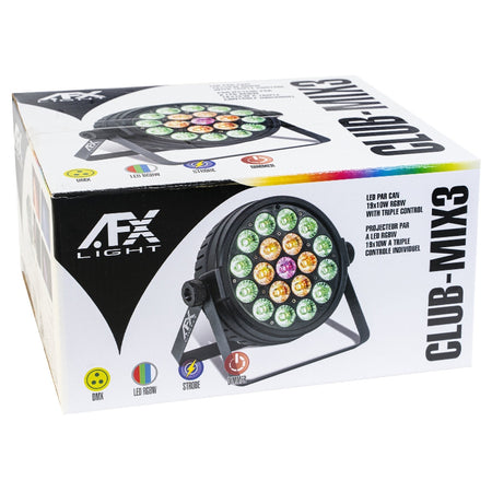 PAR RGBW 19x10W cu control DMX și telecomandă AFX CLUB-MIX3