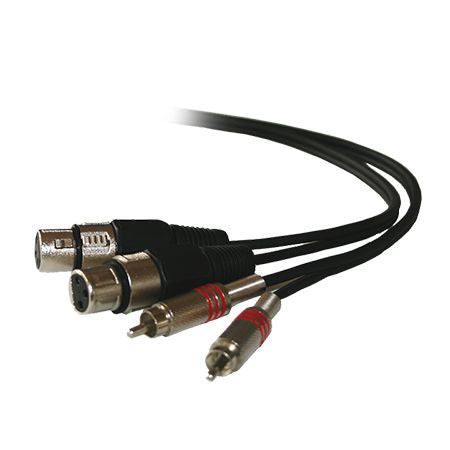 Cablu audio 2 x RCA tată - 2 x XLR mamă de 5 m Ibiza Sound CM5RXF-2
