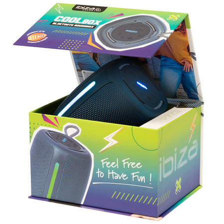 Boxă Bluetooth 10W cu TWS, USB, microSD, iluminare, Ibiza Sound COOLBOX