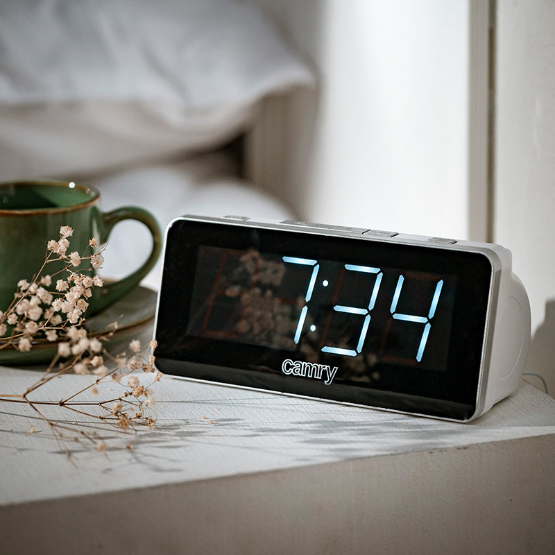 Ceas alarmă radio AM/FM, display LED, 2 alarme, snooze CR1156