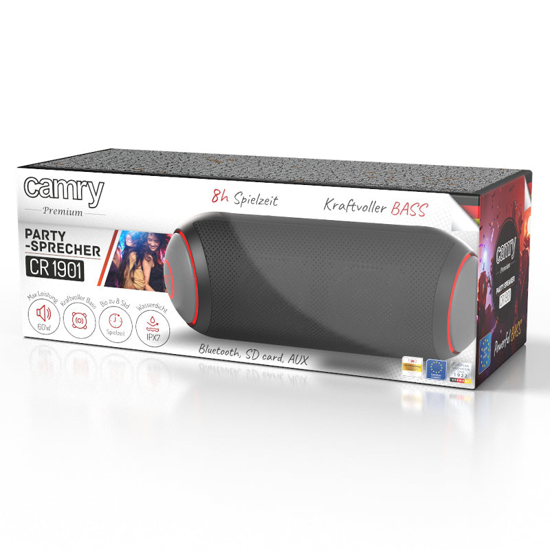 Boxă Bluetooth portabilă 60 W IPX7, baterie 2000 mAh Camry CR1901