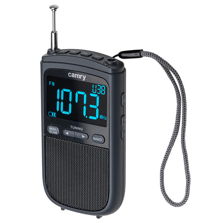 Mini radio portabil cu ceas LCD, FM AM, USB-C Camry CR1905