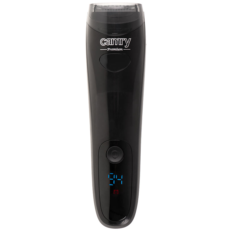 Trimmer pentru barbă cu aspirare, ecran LCD, 2 atașamente, Camry CR2833