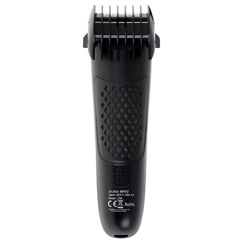 Trimmer pentru barbă cu aspirare, ecran LCD, 2 atașamente, Camry CR2833